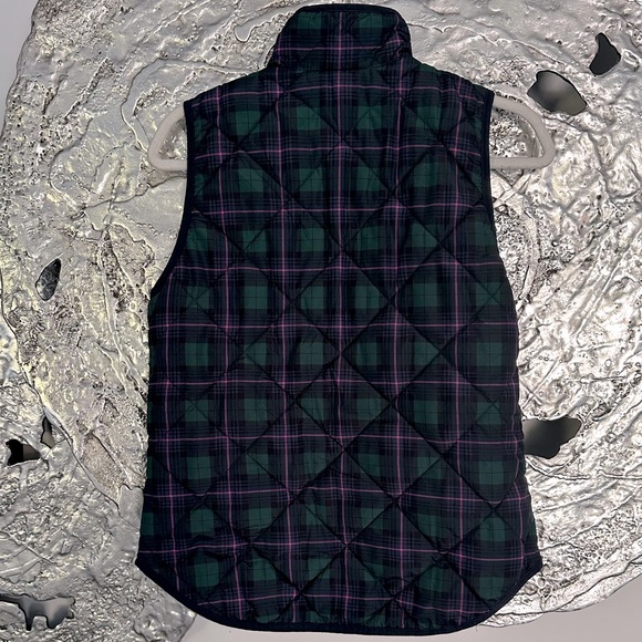Classic Preppy Clueless J Crew Stewart Tartan Plaid Vest Green, Navy Pink XS - Picture 4 of 11